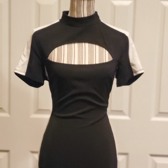 Black Stretch Dress - Picture 2 of 4